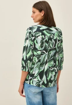 Katoenen blouse met patroon