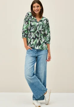 Katoenen blouse met patroon