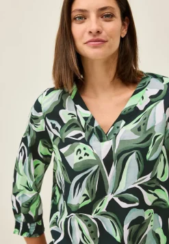Katoenen blouse met patroon