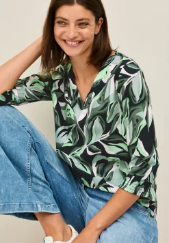 Katoenen blouse met patroon