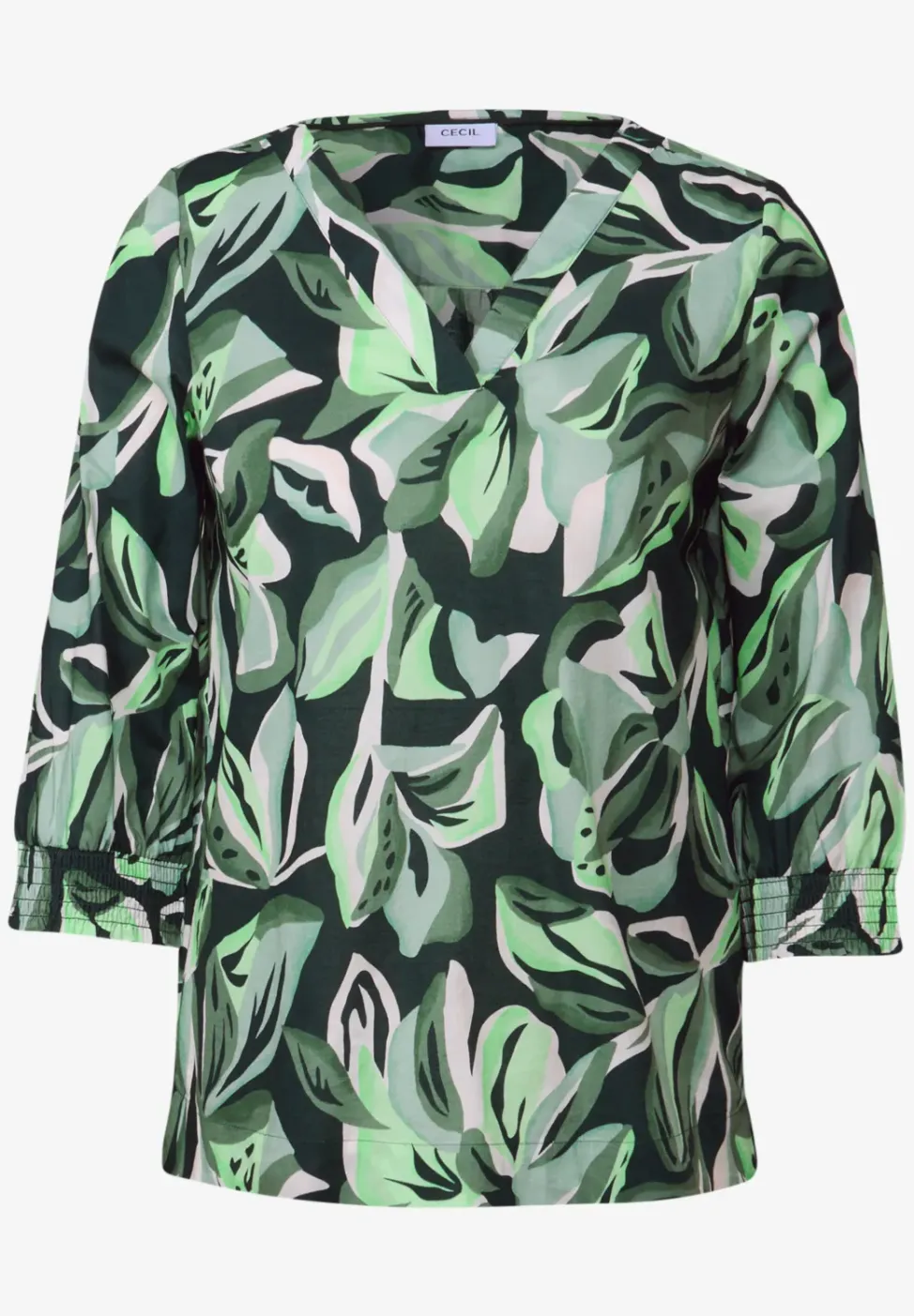Katoenen blouse met patroon