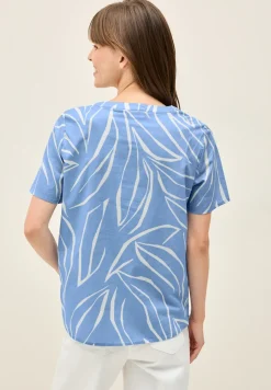 Katoenen blouse met patroon