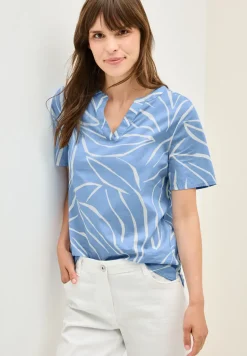 Katoenen blouse met patroon
