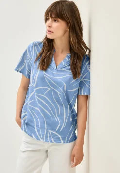 Katoenen blouse met patroon