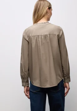 Katoenen blouse met ruches