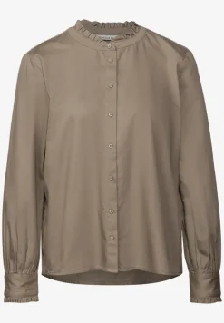 Katoenen blouse met ruches