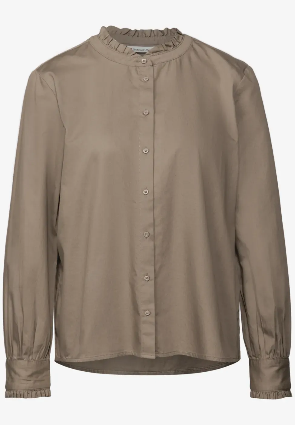 Katoenen blouse met ruches