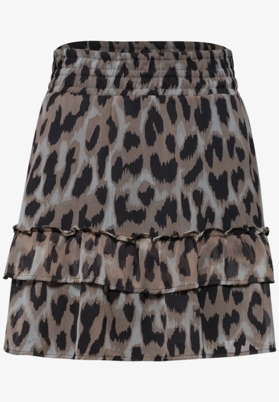Knielange chiffonrok met print