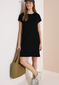 Knielange jersey jurk