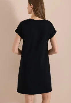 Knielange jersey jurk