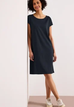 Knielange jersey jurk
