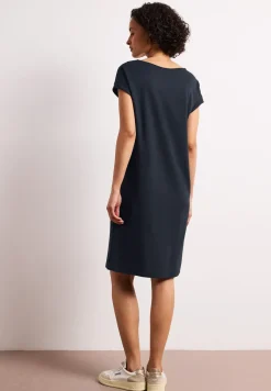 Knielange jersey jurk