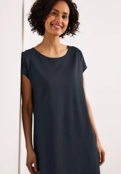 Knielange jersey jurk