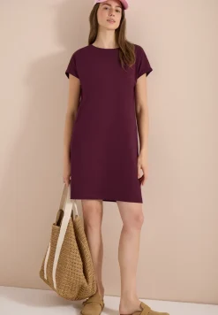 Knielange jersey jurk