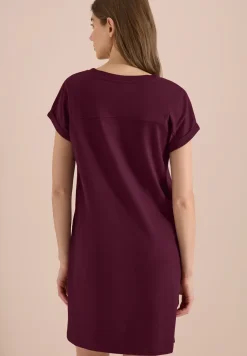 Knielange jersey jurk