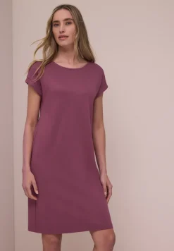 Knielange jersey jurk