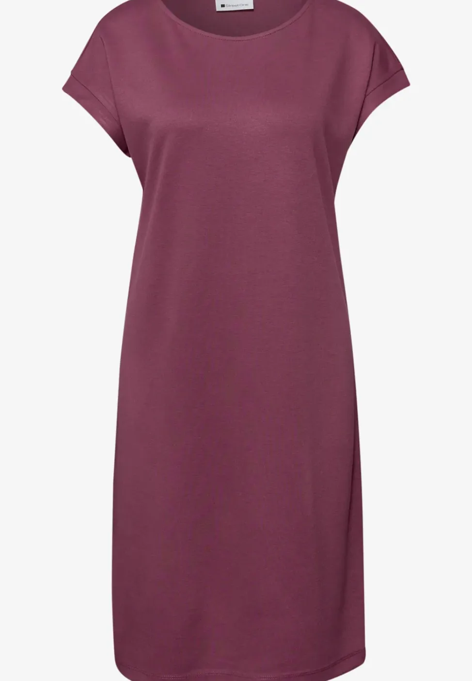 Knielange jersey jurk