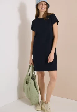 Knielange jersey jurk