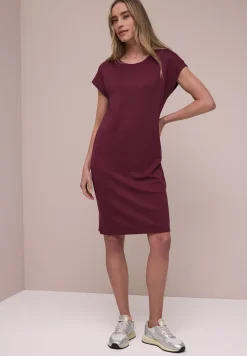 Knielange jersey jurk