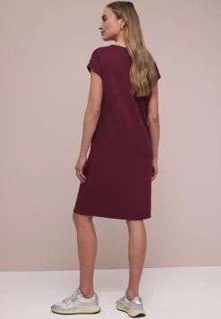 Knielange jersey jurk