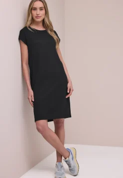 Knielange jersey jurk