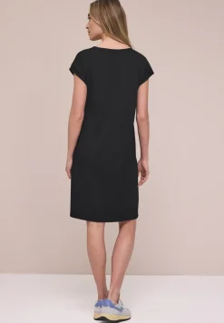 Knielange jersey jurk