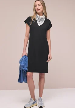 Knielange jersey jurk