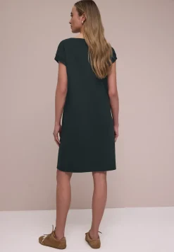 Knielange jersey jurk
