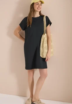 Knielange jersey jurk