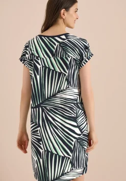 Knielange jersey jurk