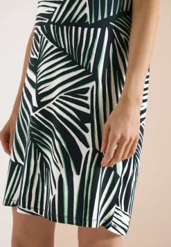 Knielange jersey jurk