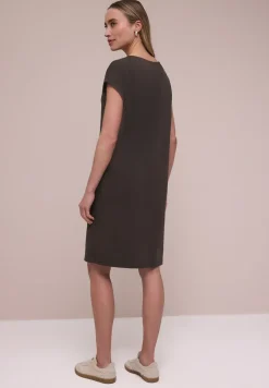 Knielange jersey jurk