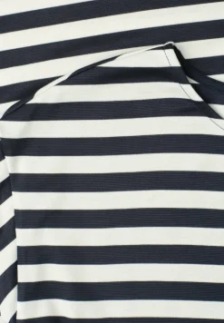 Knielange jersey jurk met strepen