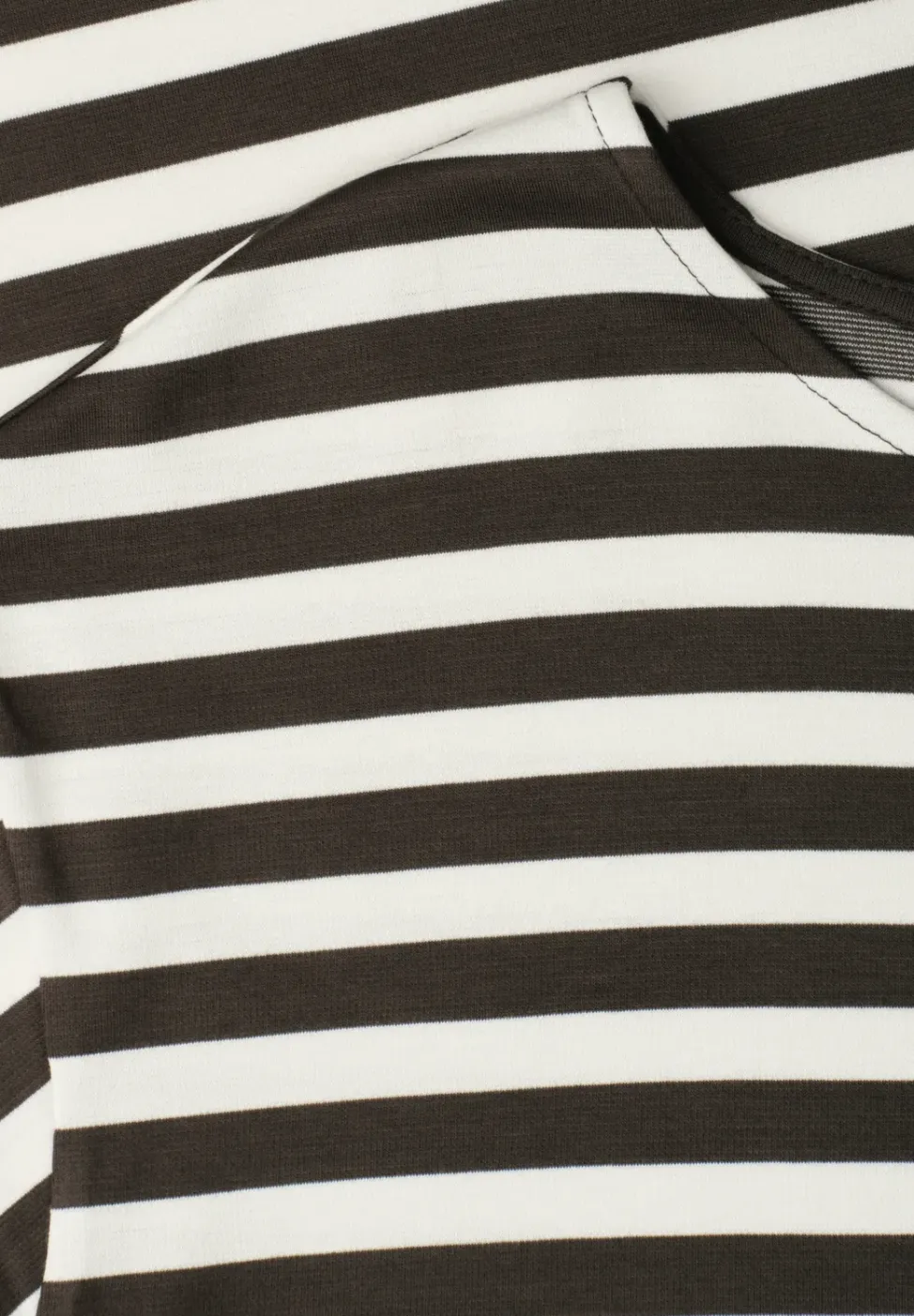 Knielange jersey jurk met strepen