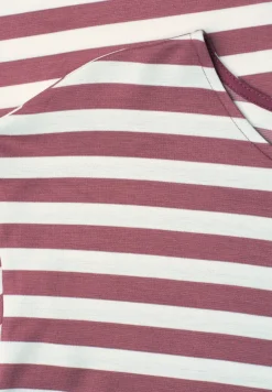 Knielange jersey jurk met strepen