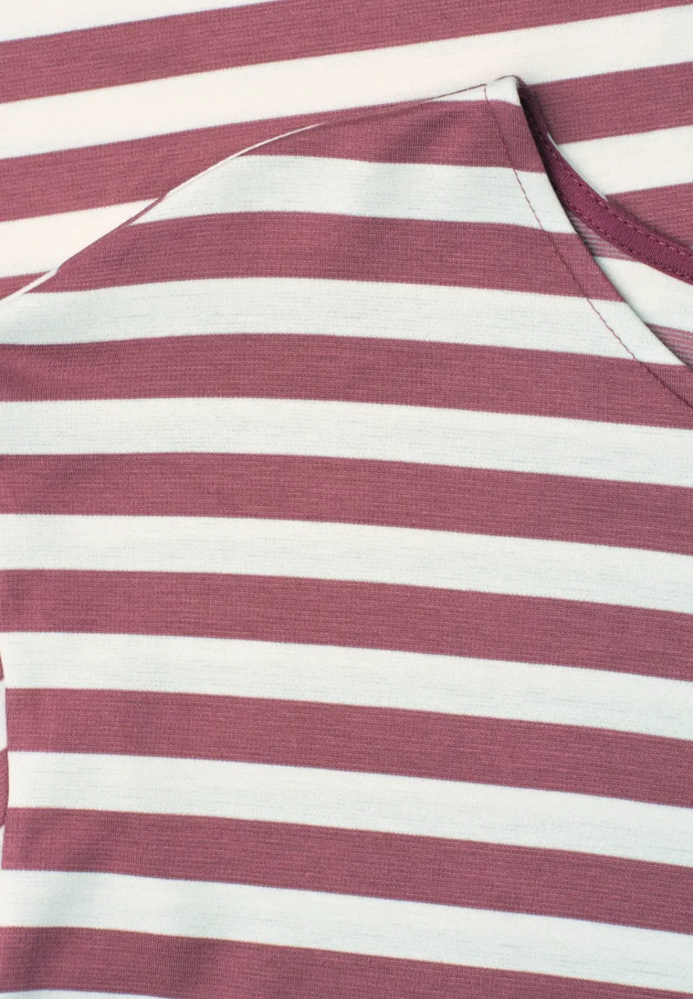 Knielange jersey jurk met strepen