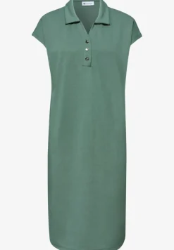 Knielange jurk in effen kleur