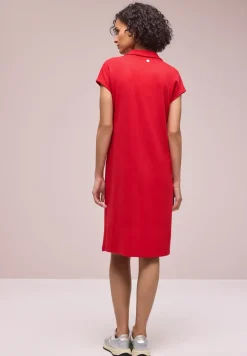 Knielange jurk in effen kleur
