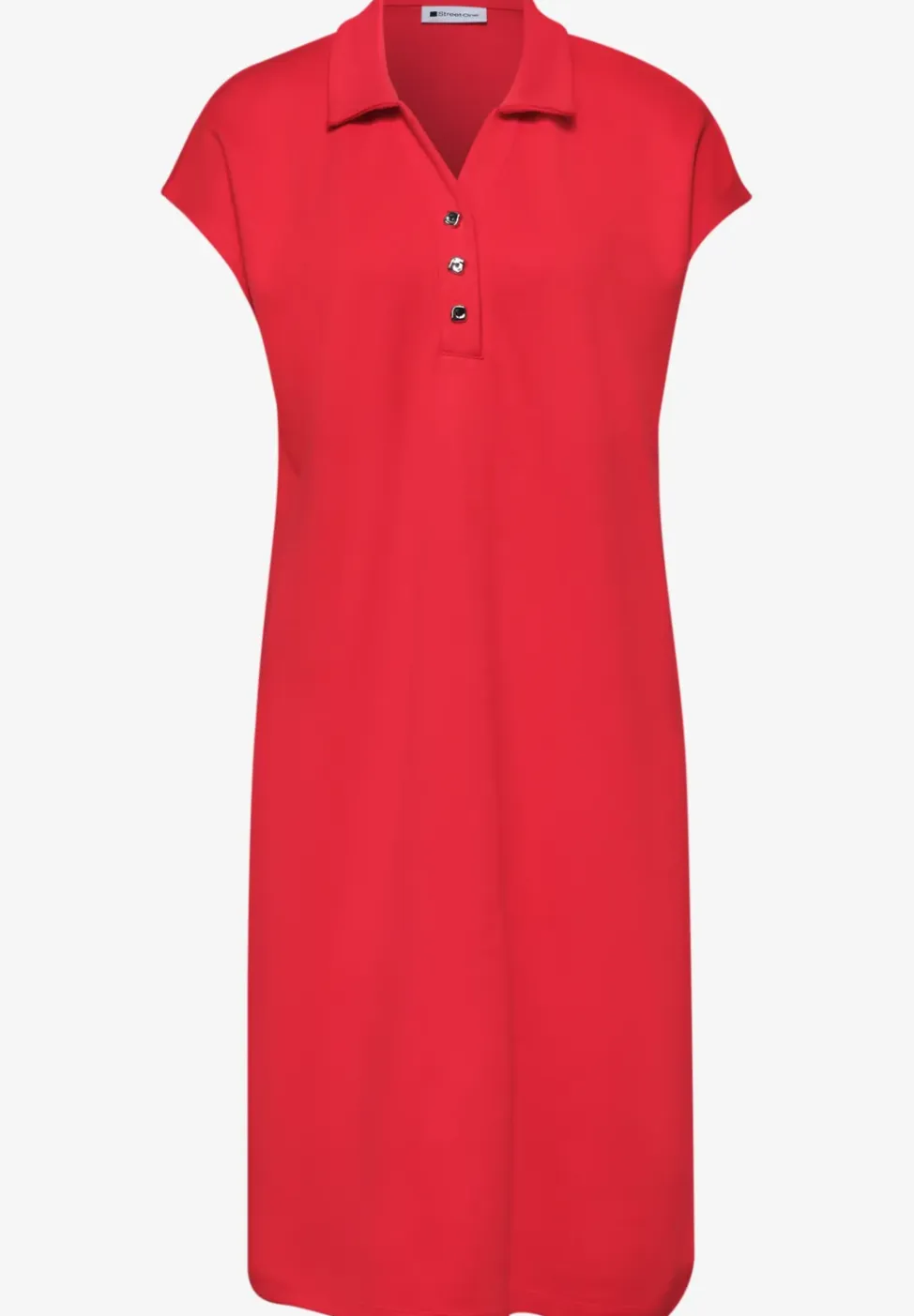 Knielange jurk in effen kleur