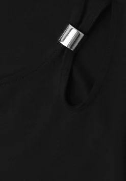 Knielange jurk met gespdetail