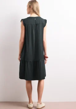 Knielange jurk met knoopsluiting