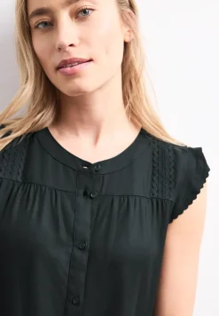 Knielange jurk met knoopsluiting