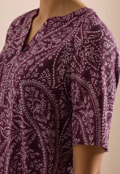 Knielange jurk met paisleypatroon