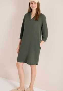 Knielange jurk van mousseline
