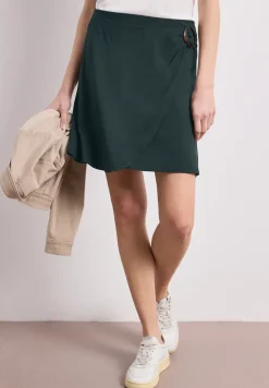 Knielange rok in wikkel-look