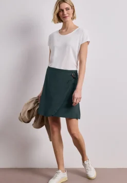 Knielange rok in wikkel-look