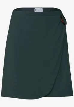 Knielange rok in wikkel-look
