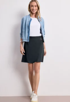 Knielange rok in wikkel-look