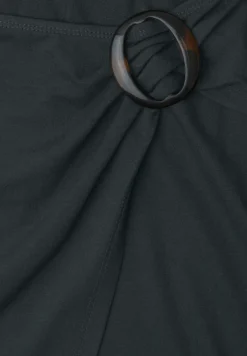Knielange rok in wikkel-look