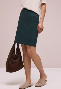 Knielange rok met paperbag tailleband